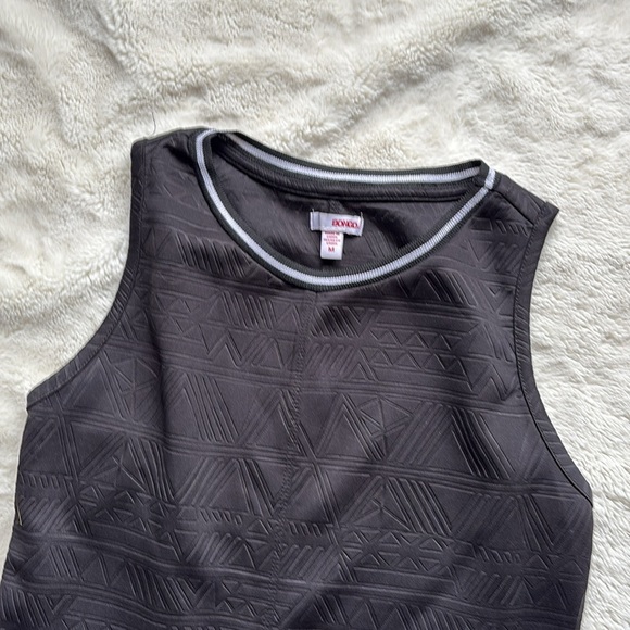 Bongo Black Sleeveless Bodycon Dress | Geometric Textured Mini Dress Size Medium - Picture 2 of 4